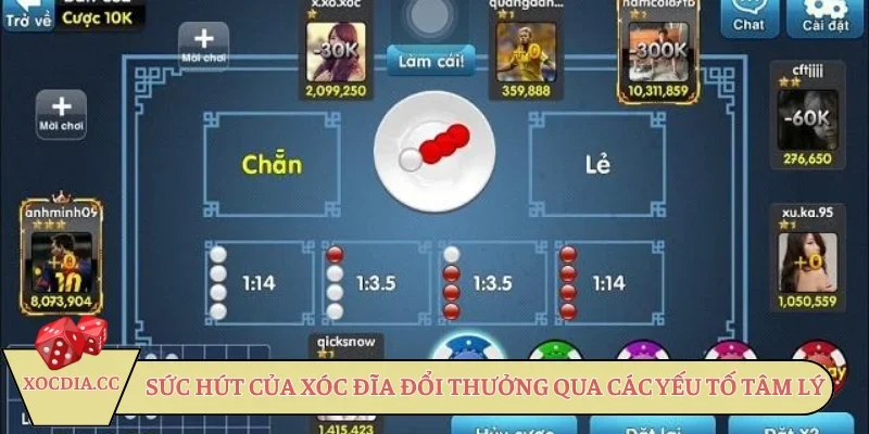 Sức hút của xóc đĩa đổi thưởng qua các yếu tố tâm lý